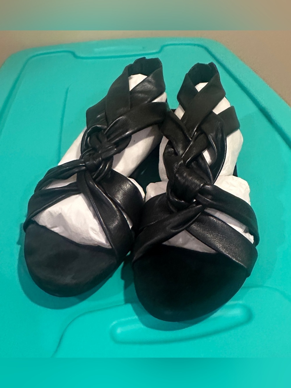 The Cool People by Aldo Lachino‎ Black Sandals, New in Box